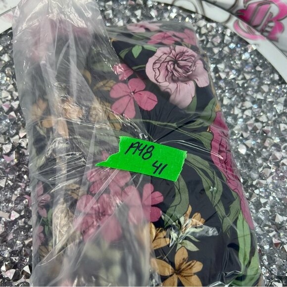 Jump dress long sleeve flowers Floral Midi Dress - Black, Pink, and Gold - Picture 13 of 13